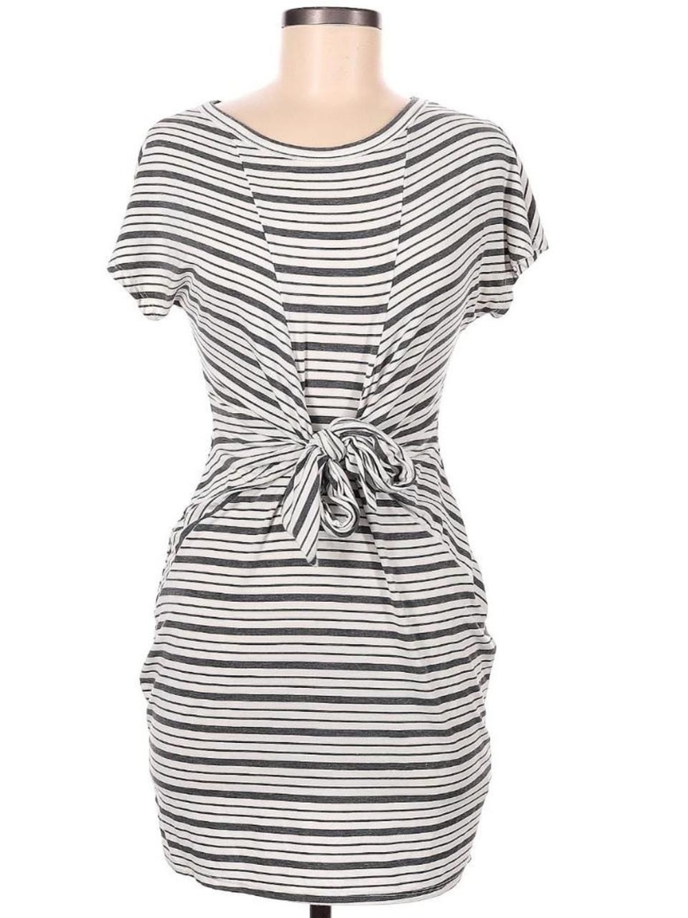 Altar’d State gray and white striped T-shirt dress size small